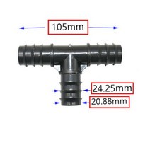 PE 파이프 바브 커넥터 티 엘보 수리 엔드 플러그, 25mm x 4개_4