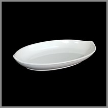 대명멜라민 미색 - 멜라민 배 타원접시 (국내생산 멜라민 흰그릇 하얀그릇 업소용그릇), (B-6-1), 소
