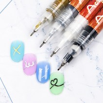 [고네일] 드로잉펜 4종 드로잉네일 네일아트펜 네일펜 골드 실버 화이트 블랙