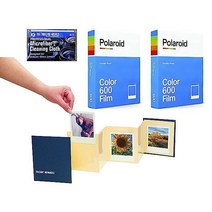 The Imaging World 폴라로이드 600장과 오리지널 원스텝 카메라를 위한 불가능한/폴라로이드 즉석 컬러 필름 메모리 앨범과 극세사 천 포함