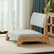 좌식 의자 일본식 낮은 체어 등받이 원목 원룸 거실, 나무 의자 그레이