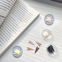 북다트 책갈피 메탈 금속책갈피 리필 특이한 미니 클립 12p, 로즈골드