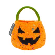 할로윈 플러피 호박바구니, 2개, 단일색상(오렌지)
