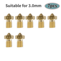 소모품 1.75-3.0mm3D 프린터 압출기 황동 노즐 인쇄 조리개 0.1 ~ 1.0mm 인쇄 헤드 압출기 프린터 액세서리, 02 3.0-All Size