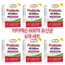 자미에슨 유산균 600억 프로바이오틱스 24캡슐, 6개, 24정