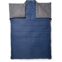Exped 캠핑 익스페이드 메가슬립 듀오 2540 더블 침낭, Dark Navy/Deep Sea Blue, Medium Double