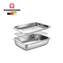 김밥 튀김 쟁반 스텐보관용기 사각 트레이 세트, 바겐슈타이거 스텐사각트레이 세트(No.5)깊은형