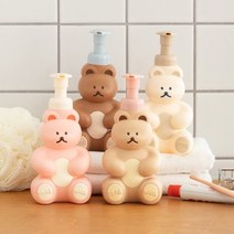 로마네 도낫도낫 베어 버블 미니 디스펜서 250ml, 밀크티