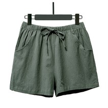 여름 린넨 면 혼방 5부 반바지