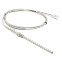 TC-N 타입 1/8pt 100L 6.4파이 리드선 2m 니플 와이어 프로브 PT100오옴 리드형 온도 센서 측온저항체 RTD