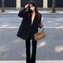 [예쁨시전] 정장 코트 더블 루즈핏 오버핏 캐주얼 투버튼