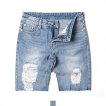 넘버나인 디스트로이드 커팅 남자 청반바지