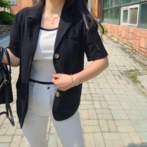 당일발송 - 박시핏 린넨코튼 반팔자켓