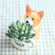 다육이화분 웰시코기 테이블화분 플레이마린, 플라워 코기