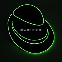 2021 플래시 파티 모자 할로윈 용품 축제 결혼식 웨딩 장식을 위한 빛나는 led 마스크 el 10 가지 색상 사용 가능, Lemon 그린