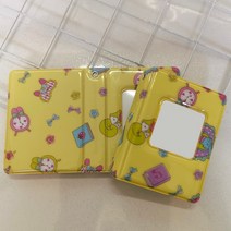 즉석 플로라이드 인화 폴라로이드 카메라 편지 인쇄 된 사진 앨범 3 인치 Photocard 바인더 Instax 미니 스크랩북 수집 도서 Kpop 카드, 06 B-yellow square