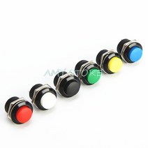 엘리베이터 버튼 승강기 10pcs 순간 푸시 스위치 16mm 순간 6a125vac 3a250vac 라운드 r13 507 블랙 레드 그린 화이트 블루 옐로우, 검은색