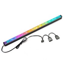 커스텀수냉 pc 쿨러 게이밍 주소 지정 가능한 RGB LED 라이트 바 데스크탑 PC 케이스 다이아몬드 렌즈 섀시, 01 4 PIN 5V
