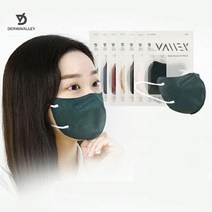 숨쉬기좋은 새부리형 컬러 마스크 더마밸리 클린에어마스크 30/50/100매입 대형 중형 소형 초소형 8컬러, 다크그린 100매입