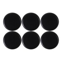 6 pcs 핫 스톤 전문 또는 홈 스파 릴랙싱 통증 완화를 위한 대형 핫 마사지 스톤 세트, 6x6cm, 블랙