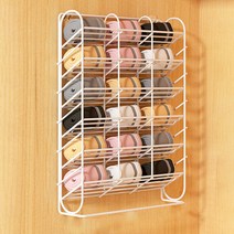 쓰리오브어스 무타공 접착식 버티컬 속옷 양말 수납함, 와이드 (18칸) 1개, 화이트