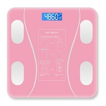 스마트 블루투스 체중계 가정용인바디 디지털 체지방 체성분 BMI 계량 저울 호환 전자, 협력사, 분홍색
