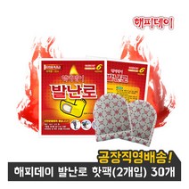 해피데이 발난로 핫팩 25g 2p, 30개