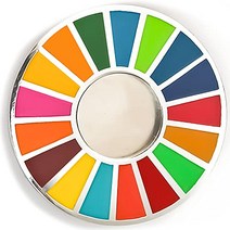 No Brand 많은 단체나 기업 관청에 애용Cuteam sdgs 배지 유엔 정규품 25 mm마그넷 바지 에스디지즈 컬러 휠 SDGs 핀 자석 최신 사양 원단이 아프지 않는 사이드 타입, 화이트, 10cm