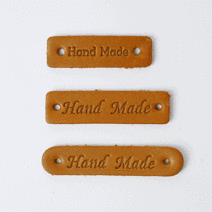 통가죽 라벨 (낱개), 라운드통기죽라벨(50x10mm)[20042]