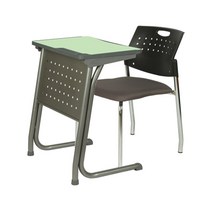 오피언 HS 유로타공 1인용책걸상 맥스의자 우레탄컬러, 핑크/카키