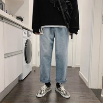 물빠진 남자 롤업데님 연 청바지 30대 남성청바지
