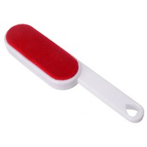 에어 클리닝 강아지 고양이 털 흡입기 제거기 애완 동물 먼지 벨벳 보푸라기 제거 옷을위한 새로운 양면 보푸라기 제거제 헤어 픽업 브러시, 빨간색, l
