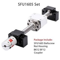 호환 C5 볼 스크류 SFU1605 맞춤형 엔드 가공 CNC 기계 부품 베어링 너트 하우징 BK BF 모드 3D 프린터 사용, 250mm