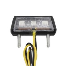 오토바이 트레일러 번호판 LED 라이트 범용 12V 플라스틱 방수 테일 후면 램프 자동차 RV 트럭 외부 램프용, 없음, Red