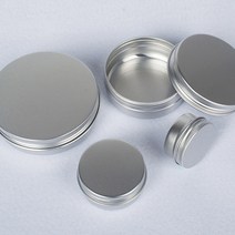 튼튼한 다용도 액세사리 간식 슬라이드 원형 철제 알루미늄 케이스 보관함 수납함, 3-원형틴케이스-60g, 상품선택