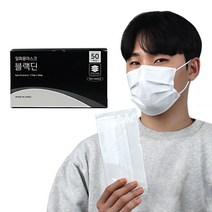 블랙딘 개별포장 일회용마스크 3중필터 50매 1박스, 화이트