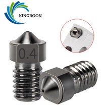3D 프린터 KINGROON E3D 경강 노즐 V5 V6 M6 나사 노즐 3D 프린터 부품 금형 1.75mm 필라멘트 용 강 압출기 압출 부품 소모품 호환, 0.4mm