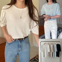 셔링 반팔 데일리티 링거티셔츠