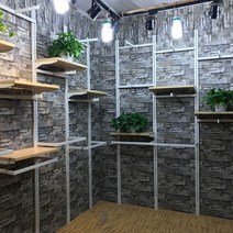 2단행거 옷가게전시대 의류 짐받이 벽면위 열 남성여성복 스틸아트 조합 옷걸이 2단 중앙진열대, C15-100CM걸이식