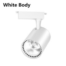 인테리어 레일 핀 조명 거실 테이블 식탁 등 12W 20W 30W 40W LED 트랙 조명 COB LED 트랙 레일 램프 알루미늄 트랙 스포트 라이트 전구 조명 AC220V 의류매장 창문용, 02 12W Natural White, 02 White Body Light