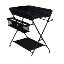 가정용 산후조리 유아 기저귀갈이대 산모 아기 갈이대 산후조리원 원목 휴대용 허리근육보호 기저귀 매트, 블랙