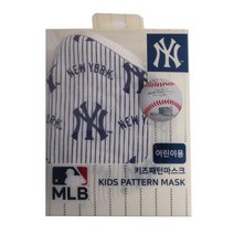 MLB NY 어린이용 스트라이프 키즈패턴마스크, 1개