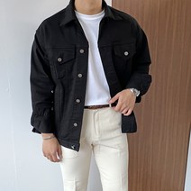 간빠레 M~2XL 브론 워싱 스판 면 트러커 자켓