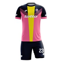 로또 축구복 맞춤전사 LOTTO 223A(곤색/핑크색)