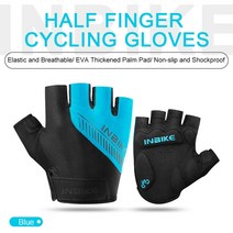 반장갑 라이더 로드 INBIKE 사이클링 자전거 장갑 반 손가락 충격 방지 통기성 B 스포츠 남녀공용 장비, 03 Blue_01 S