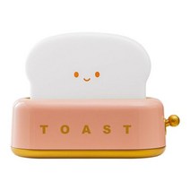 귀여운 야간 조명 토스트 램프 LED 토스터 타이머가 있는 충전식 책상 휴대용 침실 침대 옆 수면, CN, Red