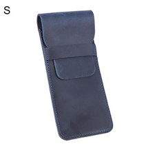 해외구매 만년필파우치 수제 정품 가죽 펜슬 백 소가죽 만년필 케이스 홀더 빈티지 레트로 스타일 액세서리 여행 Journa 정석, 12.Blue  S