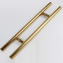 동아열쇠 강화도어 손잡이 일자스텐 강화유리 문고리, 강화도어 스텐티타늄골드(P340)