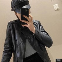 가바바 여성 라이더자켓 올드한 느낌의 숏 가죽자켓 G56122