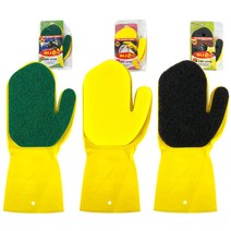 하나손 고무장갑 일반형 소프트형 강력형 수세미 스펀지 철수세미 일체형 라텍스 장갑 설거지 세차, ( 스펀지 소프트형 )